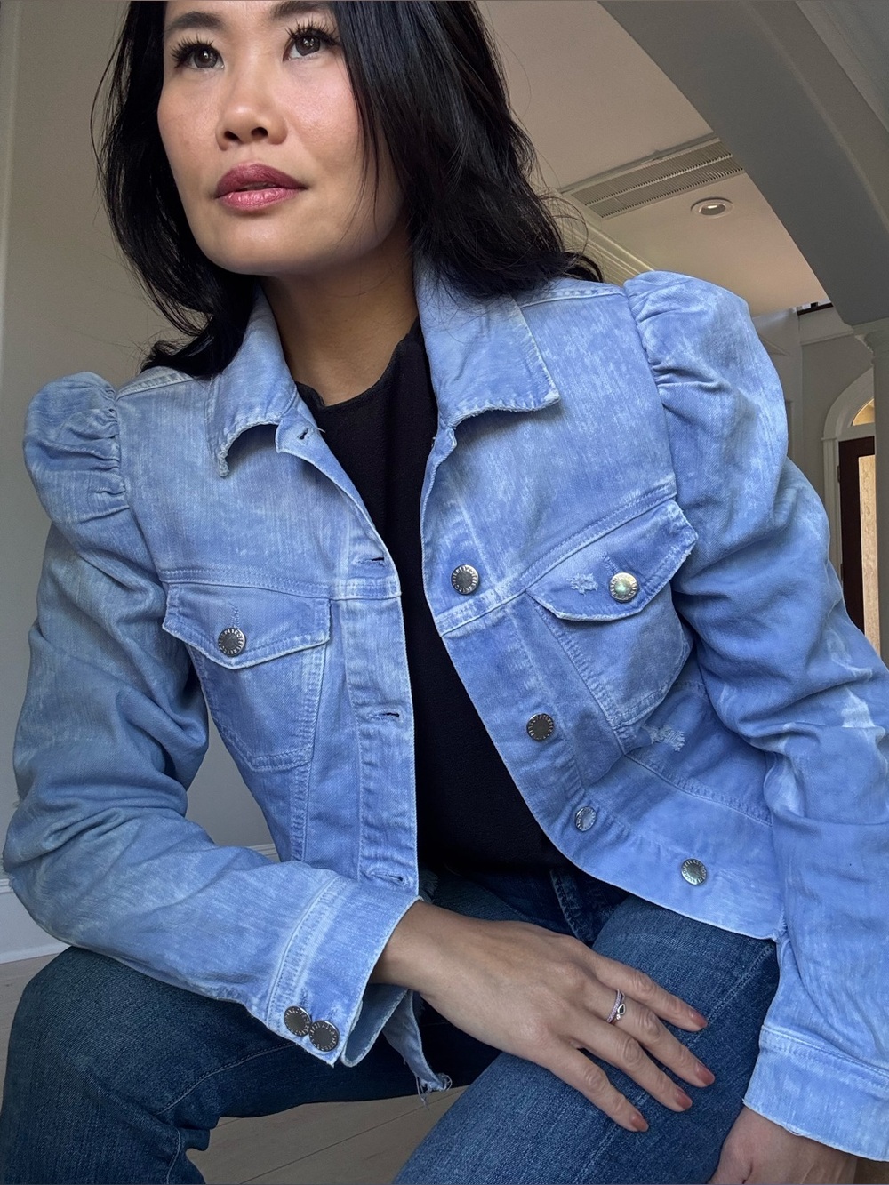 ✨ Retrofête Rissa Distressed Denim Jacket✨ - Picture 11 of 11